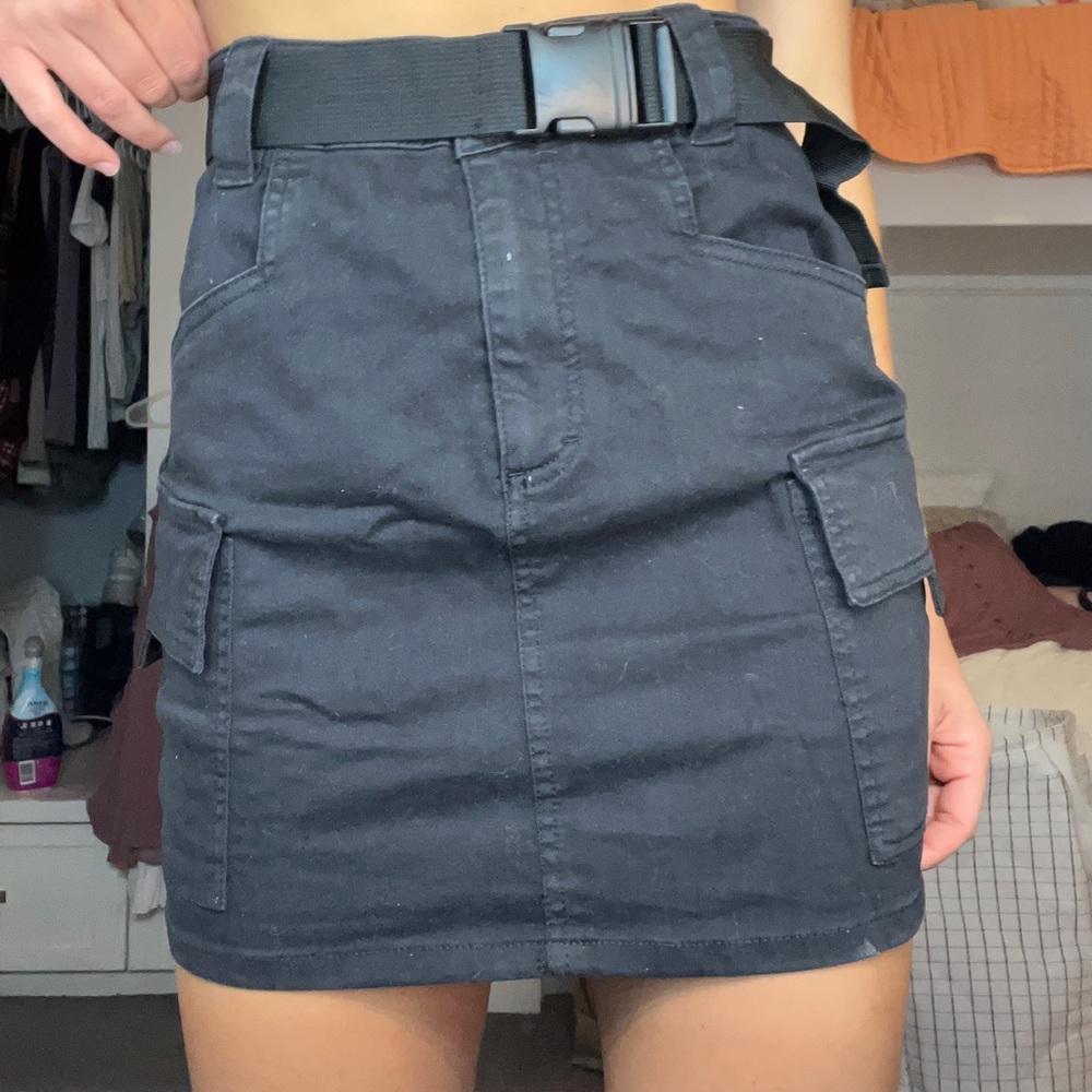 Womens Utility Skirt Black